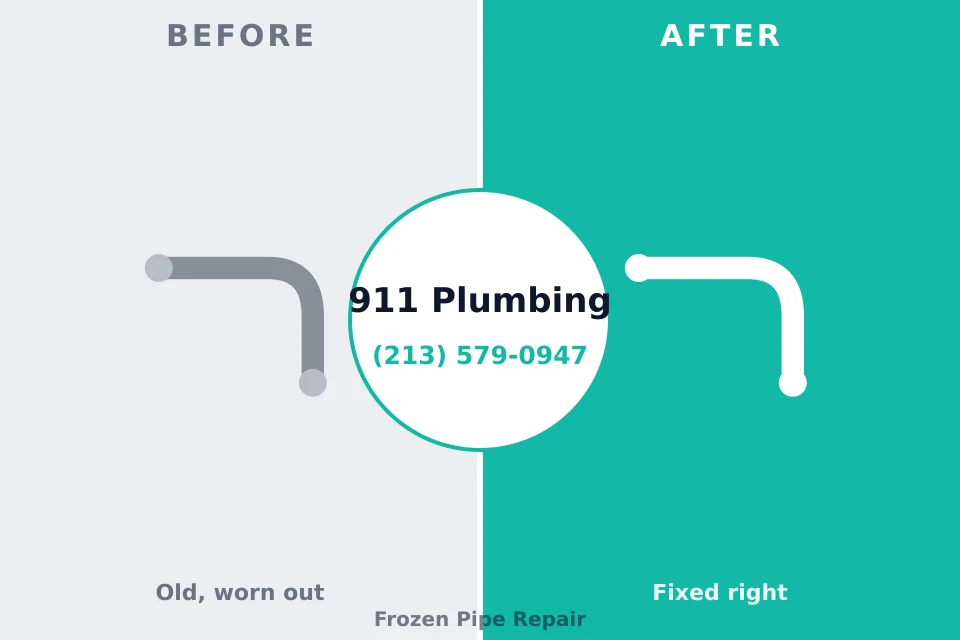 Before and after: plumbing repair Willoughby Hills, OH